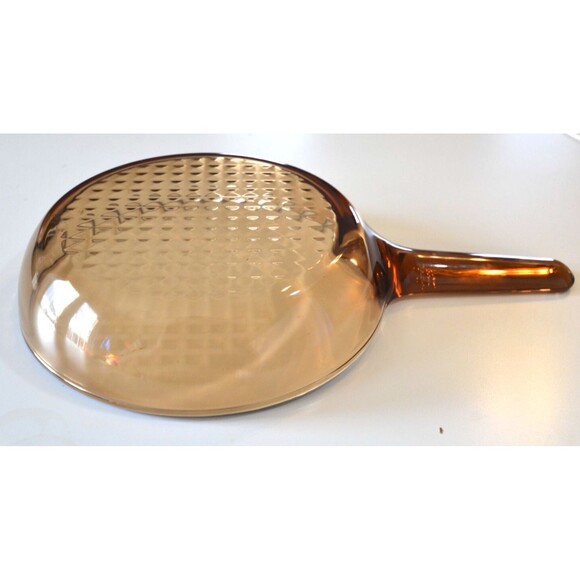 Amber Glass Vision Corning France Visionware 7" Waffle Bottom Skillet Fry Pan - Picture 5 of 7